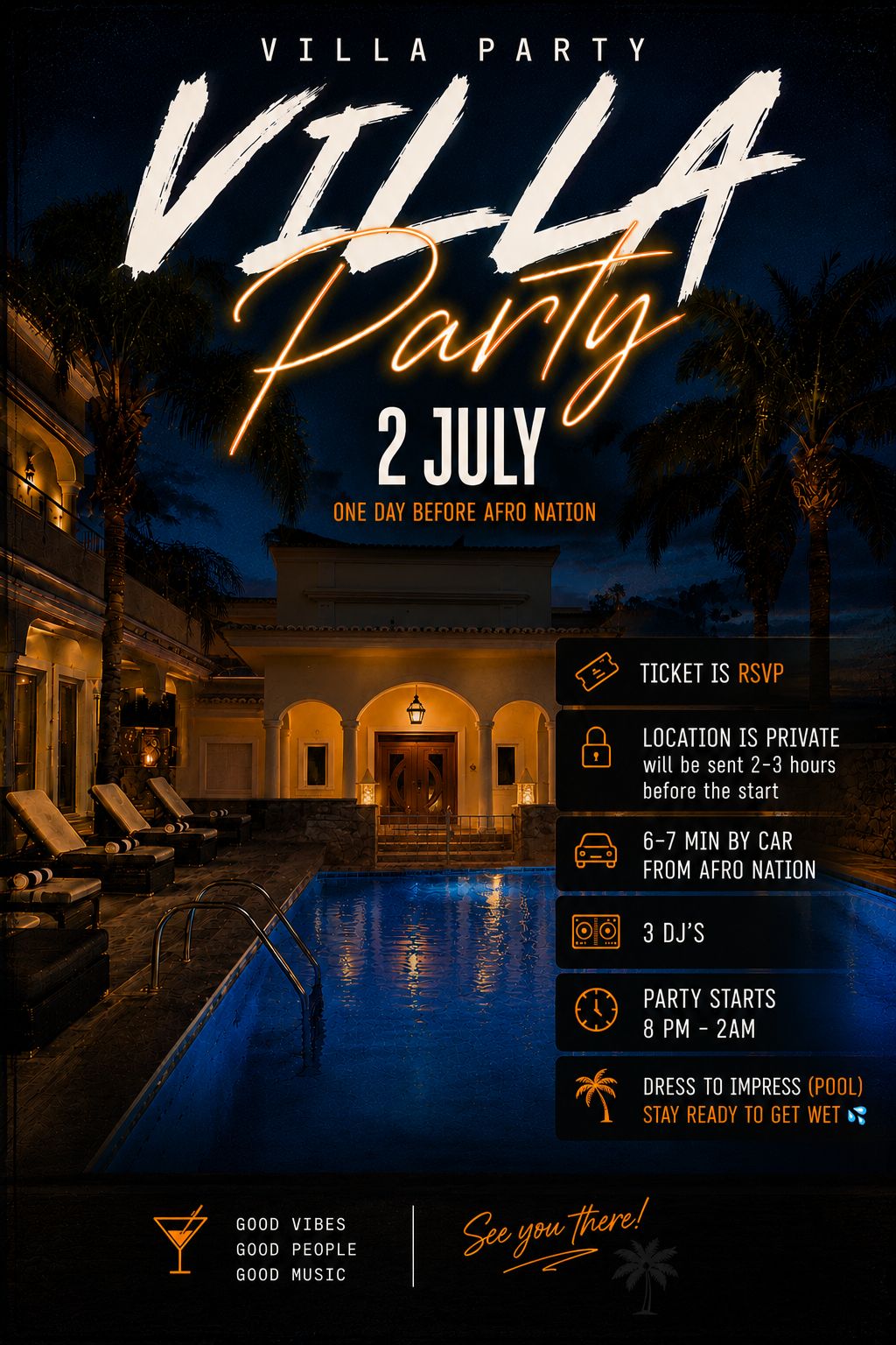 Villa Party flyer